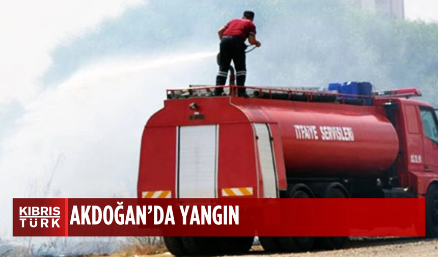 Akdoğan’da yangın: 20 dönüm biçilmemiş arpa ile 15 dönüm anız yandı