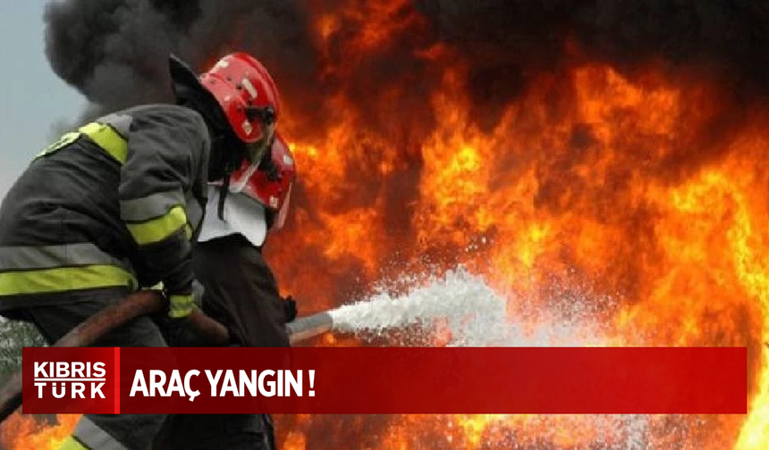 Seyir halindeki araçta yangın