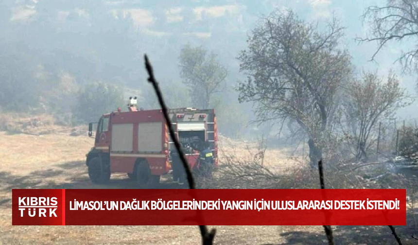 Limasol’un dağlık bölgelerindeki yangın için uluslararası destek istendi!