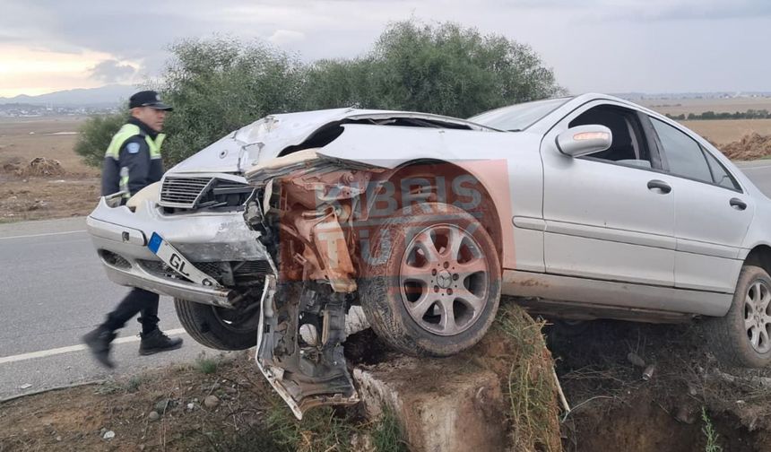 Lefkoşa-Güzelyurt Anayolu’nda Trafik Kazası: Yaralanma Yok