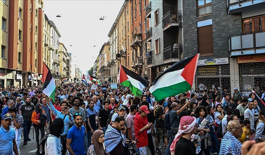 İtalya’nın başkentinde Filistin protestosu: “Soykırımı durdurun”