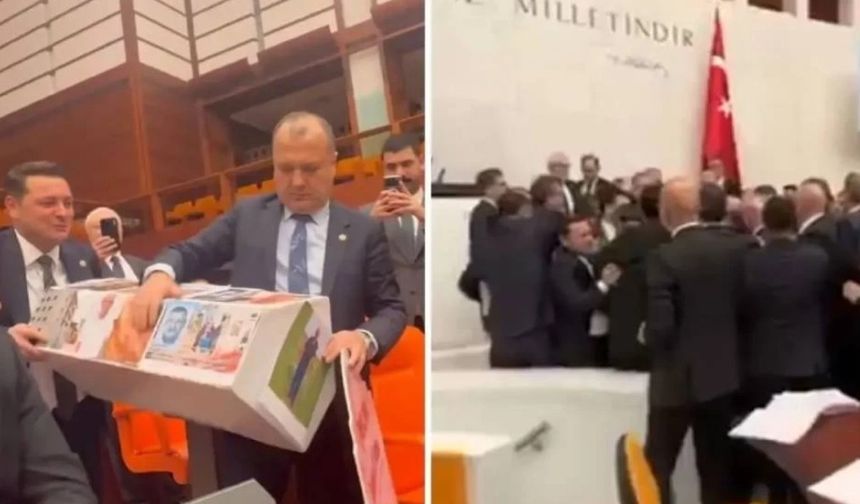 TBMM'DE tabut kavgası, Milletvekilleri birbirine girdi!