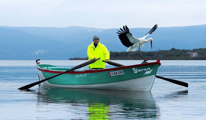 15 yıllık eşsiz dostluk: Leylek Yaren, Adem Amca’ya geri döndü