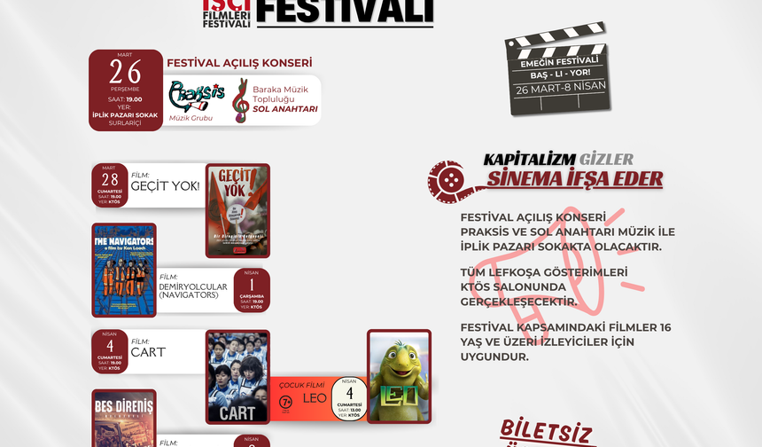 14. Uluslararası İşçi Filmleri Festivali perşembe günü başlıyor