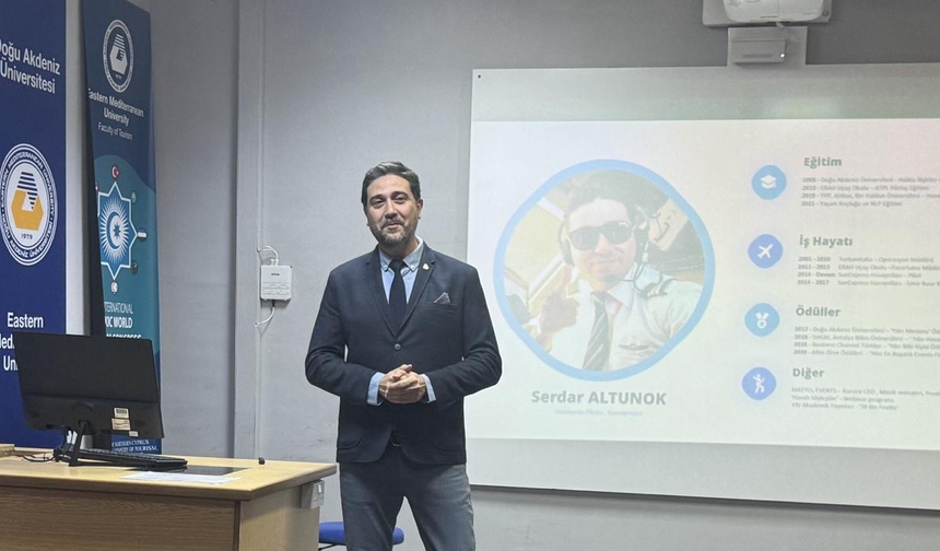 DAÜ’DE PİLOTLUK MESLEĞİNE DAİR BİLGİLENDİRİCİ SÖYLEŞİ GERÇEKLEŞTİRİLDİ