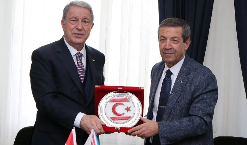 Tahsin Ertuğruloğlu, TBMM Milli Savunma Komisyonu Başkanı Hulusi Akar'ı kabul etti: Kıbrıs milli davamızdır