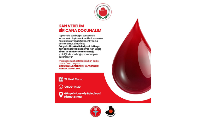 Gönyeli–Alayköy Belediyesi’nden Kan Bağışı Kampanyası
