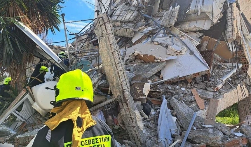 Limasol’da apartman çöktü: 4 yaralı