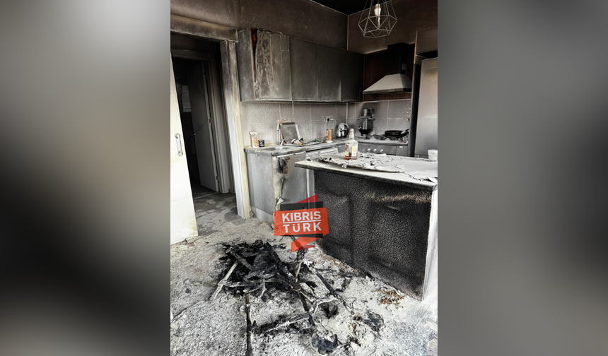 Lefkoşa’da dairede unutulan sigara izmariti yangına neden oldu