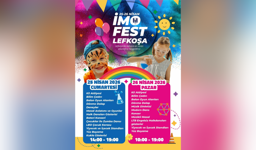 “İMO FEST 2026” 25-26 Nisan’da Lefkoşa İMO Anı Parkı’nda yapılacak