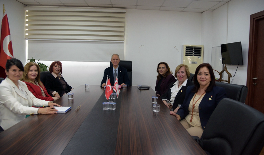 Hasipoğlu, Girne Inner Wheel Kulübü Temsilcilerini Kabul Etti