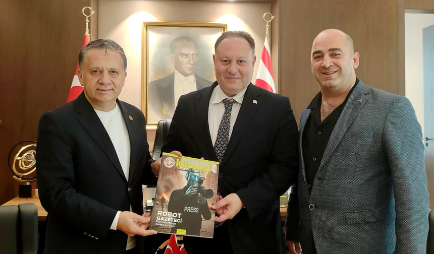 Küresel Gazeteciler Konseyi Başkanı Mehmet Ali Dim KKTC’de temaslarını sürdürüyor