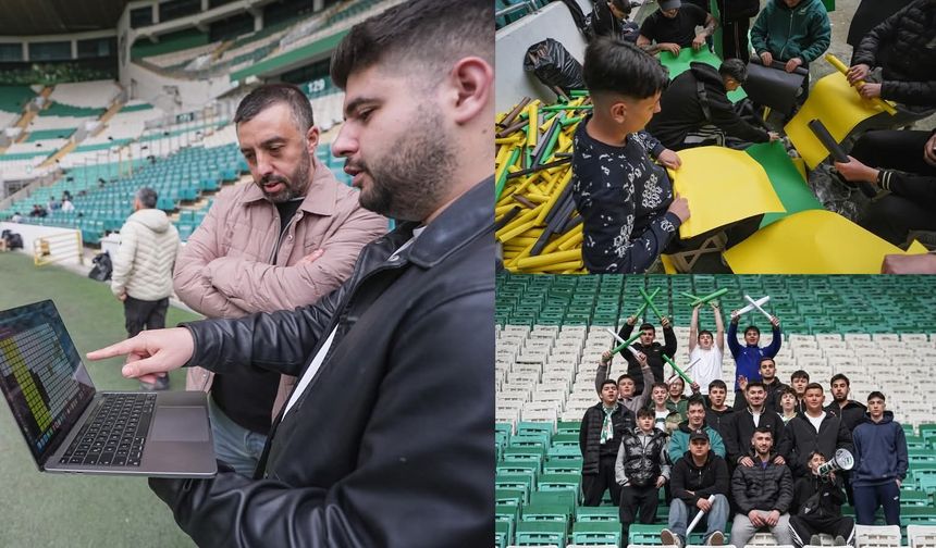 Bursaspor taraftarından dev koreografi: hedef Avrupa’da ses getirmek