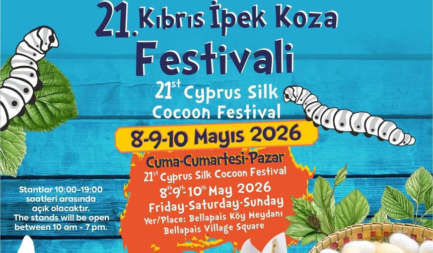 Kıbrıs İpek Koza Festivali cuma günü Bellapais Köy Meydanı’nda başlıyor