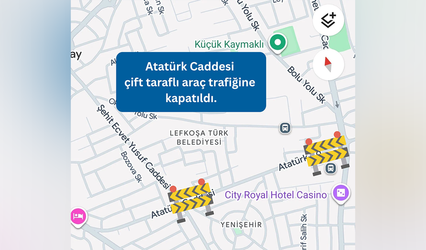 YENİŞEHİR ATATÜRK CADDESİ’NDE YOL KAPATILDI