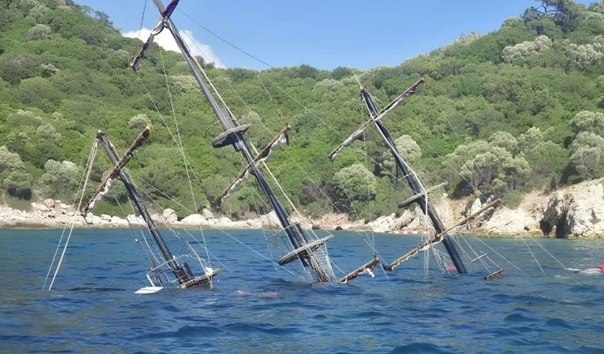 Marmaris açıklarında tur teknesi battı: 110 yolcu kurtarıldı