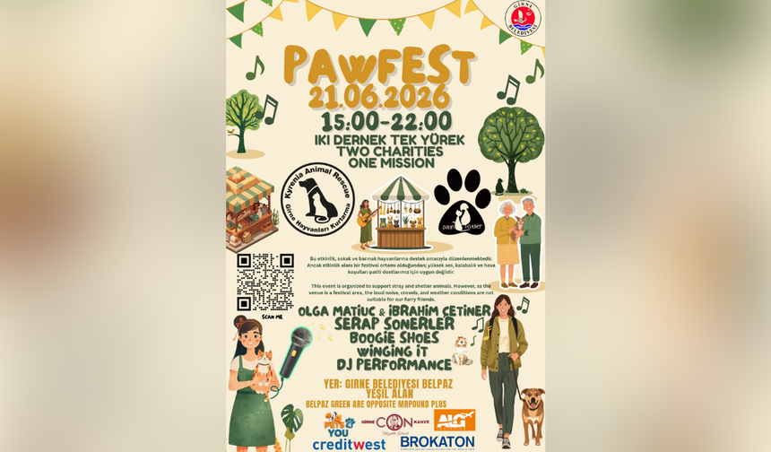 “PawFest” 21 Haziran'da Girne'de yapılıyor