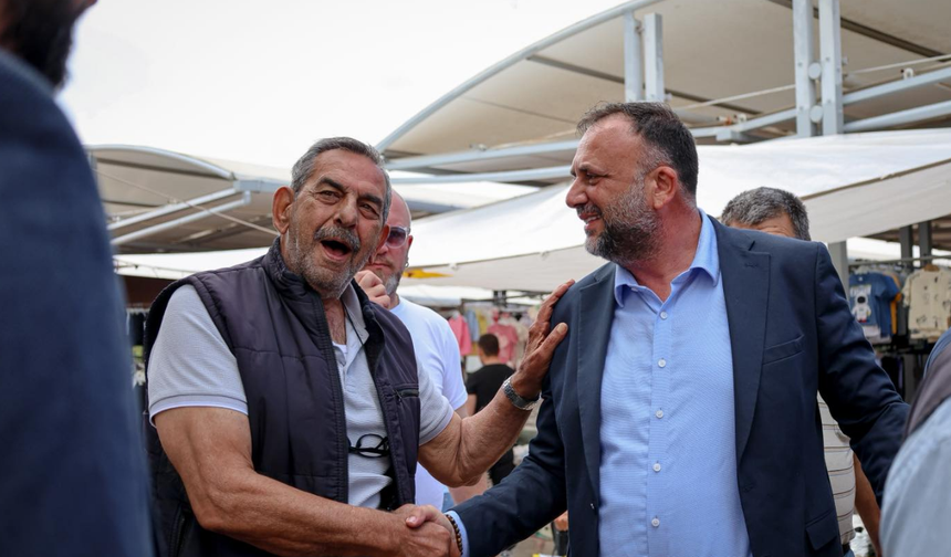 Çeler, Güzelyurt açık pazarı ve çarşısını ziyaret etti