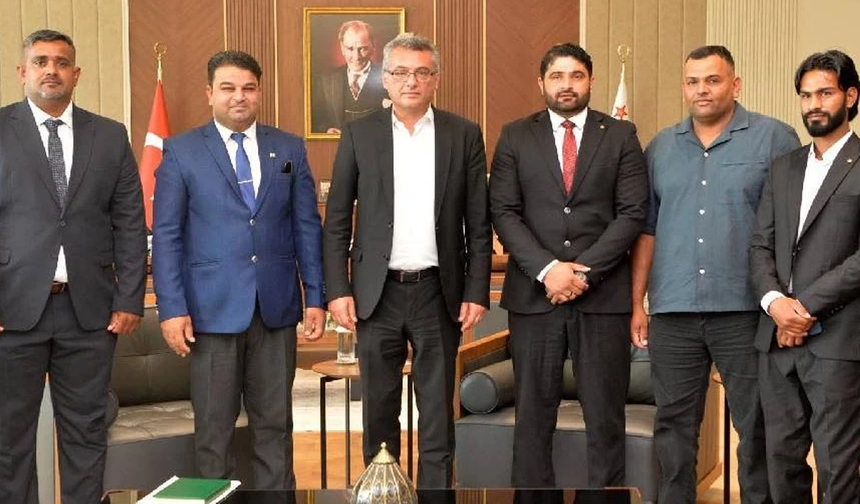 Pakistan Kültür ve Dayanışma Derneği, sorunlarını Cumhurbaşkanı Erhürman'a aktardı