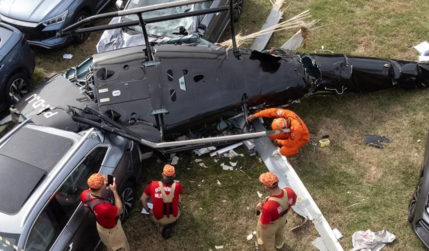Brezilya'da iki helikopter havada çarpıştı