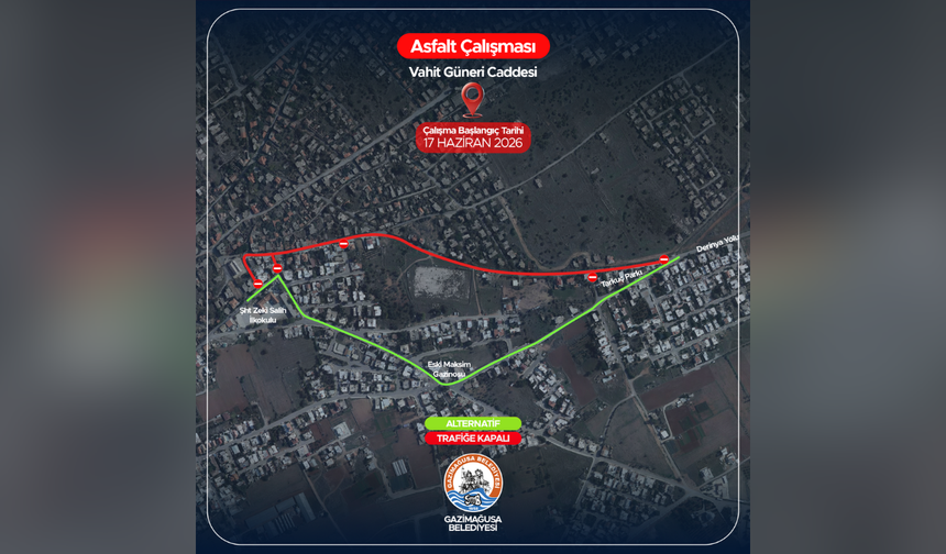 Gazimağusa Yolunda Çalışma Başladı