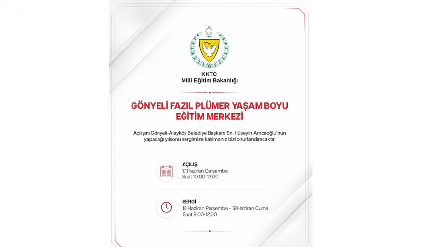Gönyeli Fazıl Plümer Yaşam Boyu Eğitim Merkezi yıl sonu sergisi açılıyor