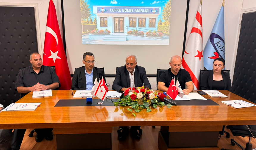 KIB-TEK Lefke Hizmet Binası için yapım sözleşmesi imzalandı