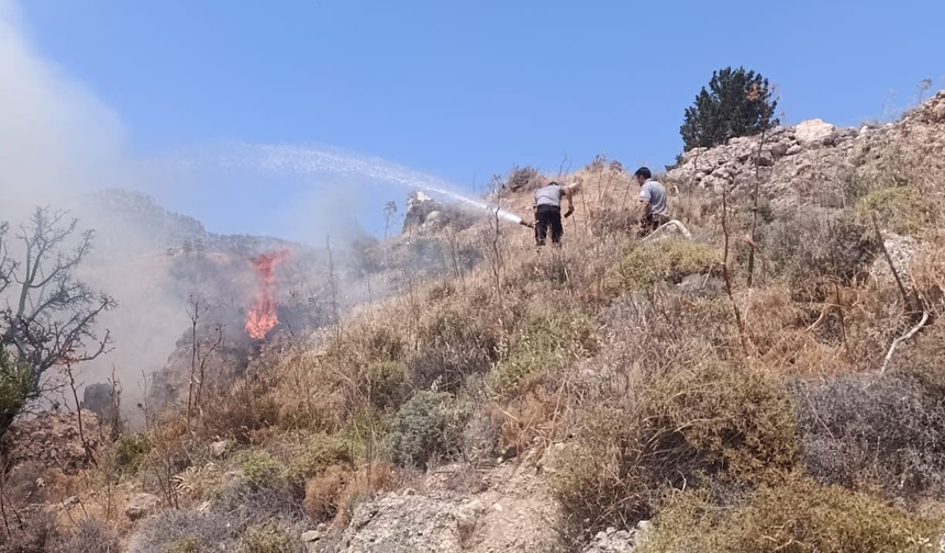 Taşkent’le Güngör arasındaki yangın söndürüldü