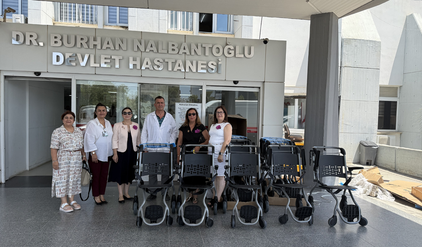 BBIWK, Dr. Burhan Nalbantoğlu Devlet Hastanesi’ne tekerlekli iskemle bağışında bulundu