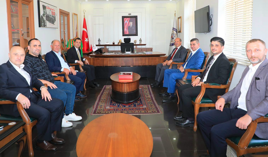 5. Cumhurbaşkanı Ersin Tatar ve Aytaç Çaluda'dan Alanya Kaymakamı Öztürk’e Ziyaret