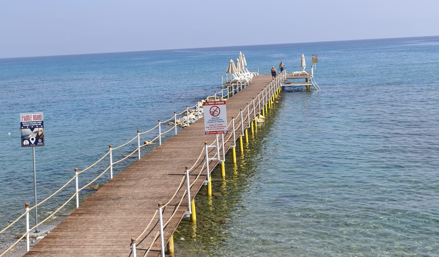 Antis Halk Plajı iskelesi hizmete açıldı