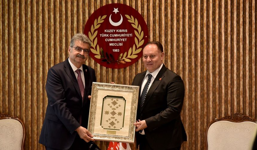 Öztürkler TC- KKTC Parlamentolar Arası Dostluk Grubu Başkanı Erdem’i kabul etti