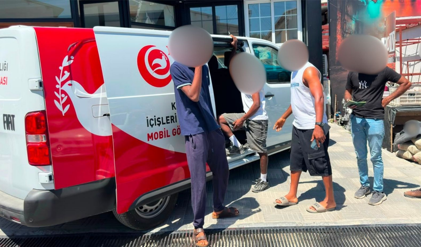 İkamet izinsiz yedi kişi yakalandı