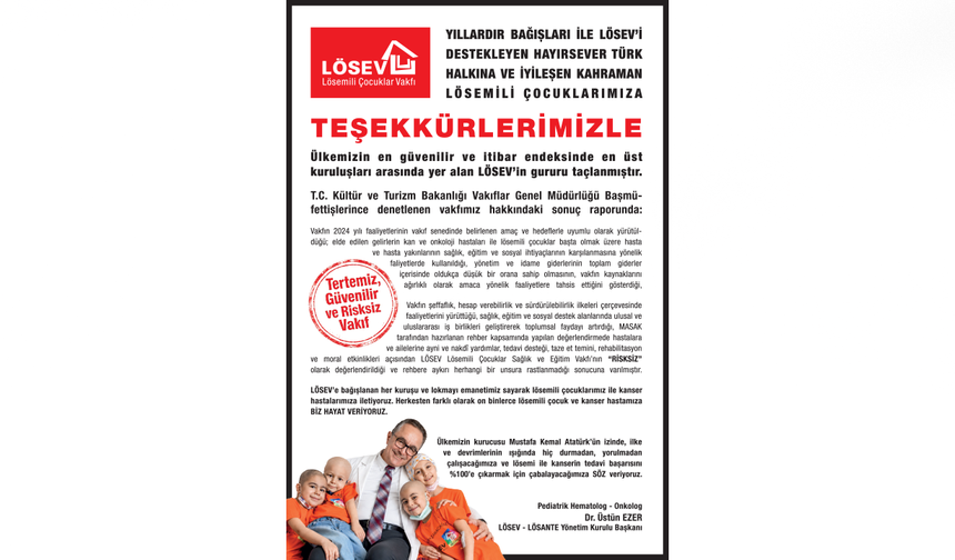 LÖSEV'e Güven Bir Kez Daha Tescillendi