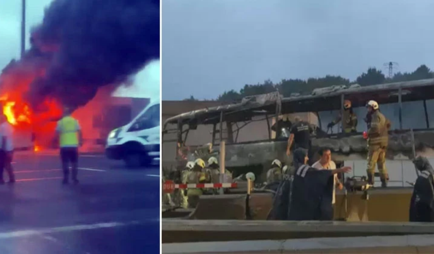 İstanbul'da otobüs alev alev yandı: 2 ölü, 4 yaralı
