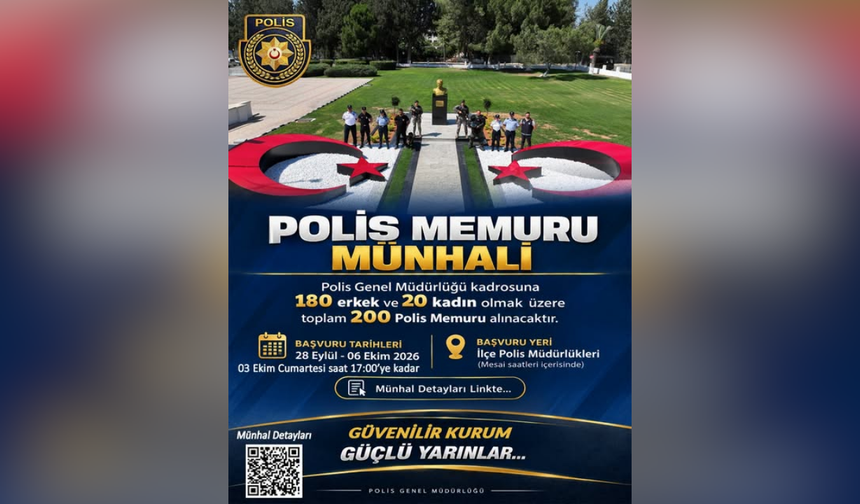 Polis Genel Müdürlüğü’ne 200 Polis Memuru Alınacak