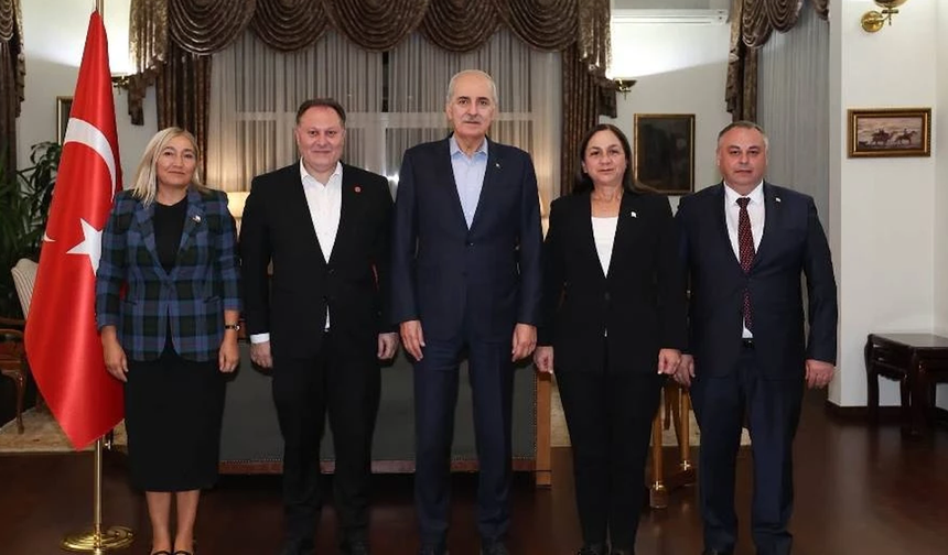 Numan Kurtulmuş ve Ziya Öztürkler’den Türkiye’nin Bişkek Büyükelçiliğine ziyaret