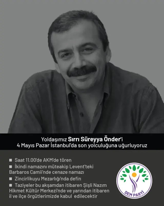 Sirri Sureyya Onder In Cenaze Programi Belli Oldu 18585078 8736 M