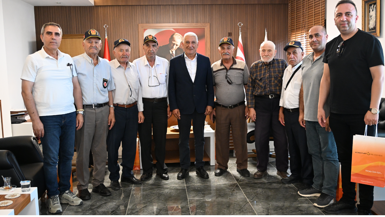 Güzelyurt Belediye Başkanı Mahmut Özçınar, Kıbrıs gazileri ile görüştü