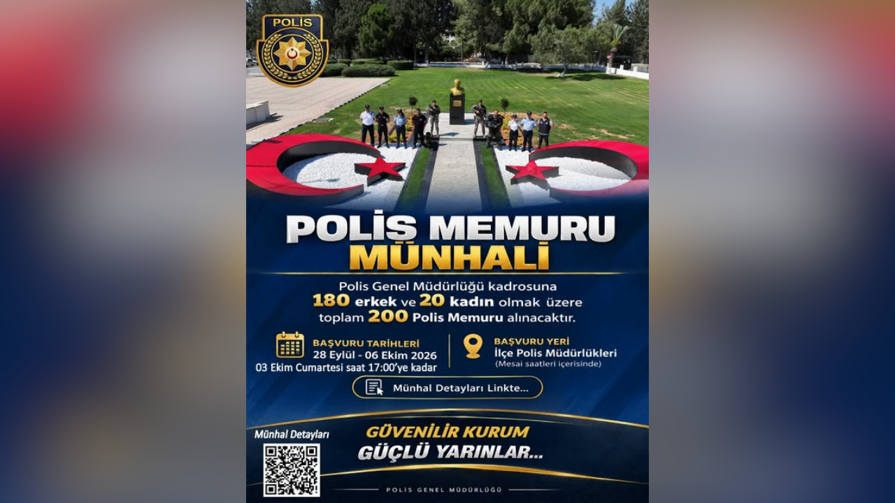 Polis Genel Müdürlüğü’ne 200 Polis Memuru Alınacak