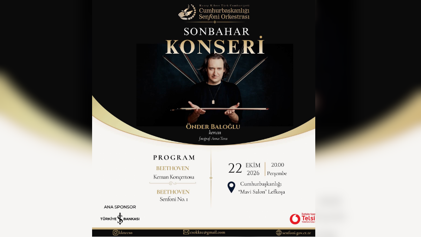 CUMHURBAŞKANLIĞI SENFONİ ORKESTRASI’NDAN 22 EKİM’DE SONBAHAR KONSERİ