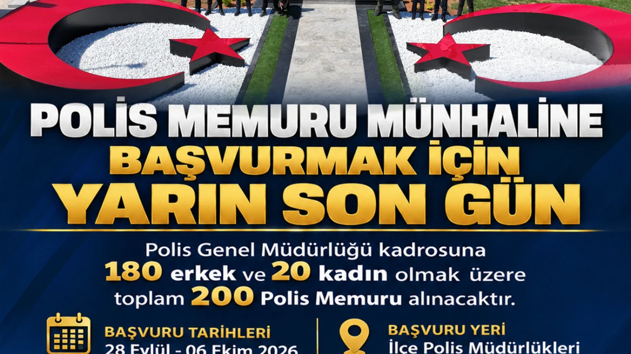 Polis memuru münhali için başvurular yarın sona erecek