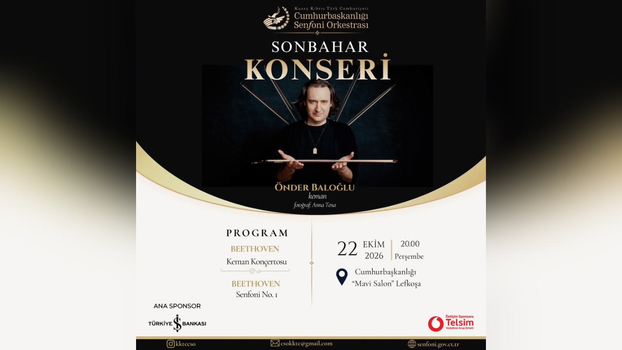 Cumhurbaşkanlığı Senfoni Orkestrası’ndan Sonbahar Konseri
